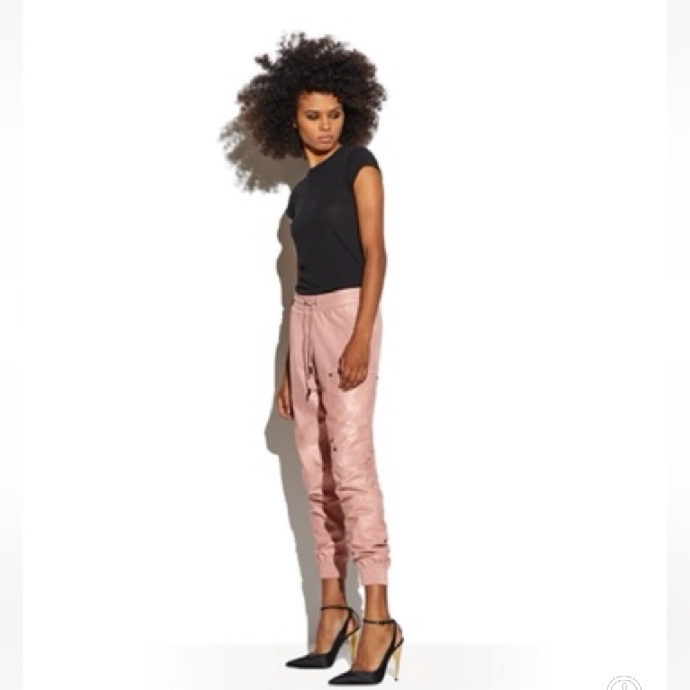 TOM FORD Leather High-Rise Pants